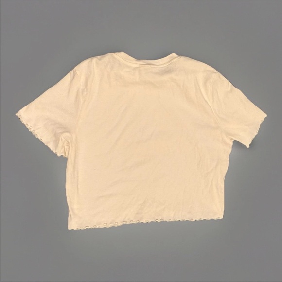 Lucy and Yak Greta White Cropped T-Shirt - Picture 6 of 6